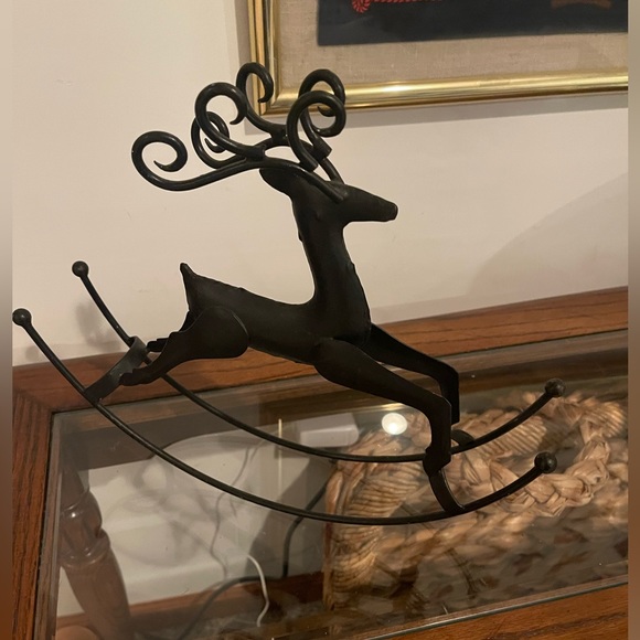 Pier 1 Holiday Pier Wrought Iron Rocking Reindeer Poshmark